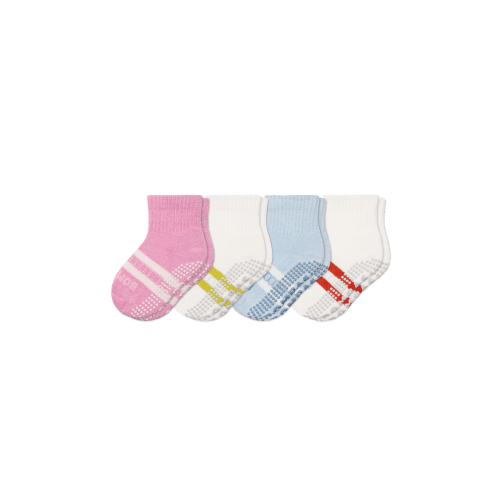 Toddler Solids Gripper Calf Sock 4-Pack