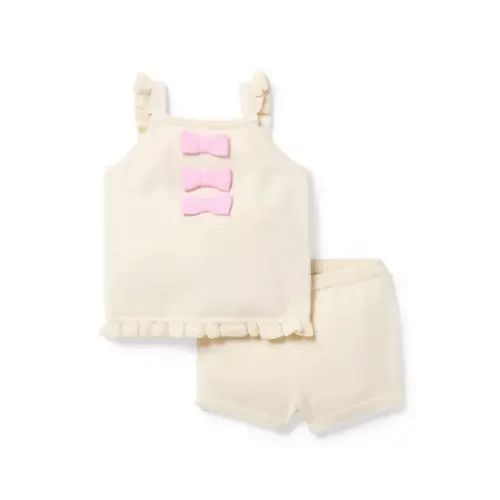 Baby Freshwater Pearl Baby Bow Matching Set by Janie and Jack