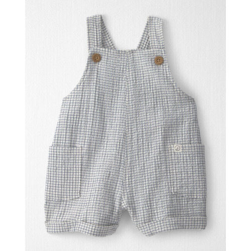 Baby Organic Cotton Seersucker Gauze Shortalls - Little Planet | Carter's (new born size)