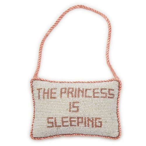 The Prince / Princess is Sleeping Hand-Beaded Pillow Door Hanger – The Olive Tree