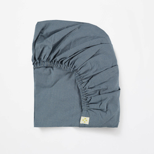Blue Check Fitted Sheet