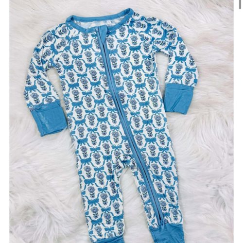 Blue Bow Floral Bamboo Sleeper
