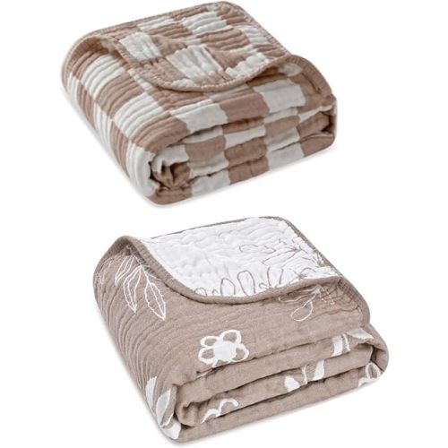 Ultra Soft Muslin Baby Blankets 2 Pack