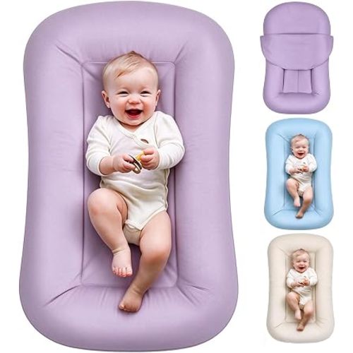 Baby Lounger 0-24 Months,Soft Bionic Design Infant Lounger,Purple