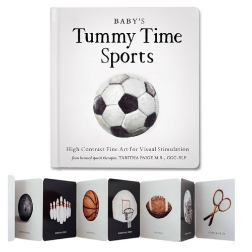 Baby's Tummy Time Sports: High-Contrast Fine Art for Visual Stimulation (Tabitha Paige Children's Book Series)