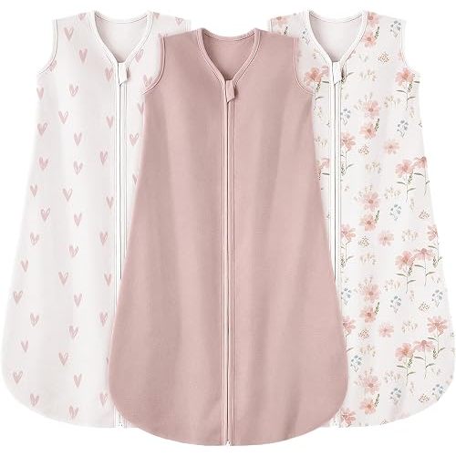 Baby Sleep Sack 0-6 Months，0.5 TOG Wearable Blanket for baby 100% Cotton