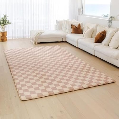 Muscle Mat Designer Relax Mat - 1.4" Thick Foam Base (Checkered, 5 ft x 6.6 ft)