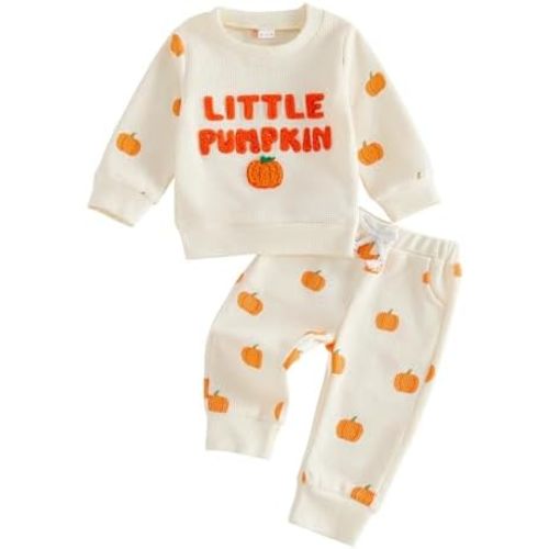 Kupretty Toddler Baby Boy Football Outfit Game Day Sweatshirt Pants