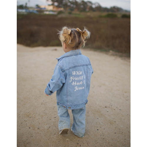 What a Friend in Jesus Kids Denim Jacket | Elevated Faith
