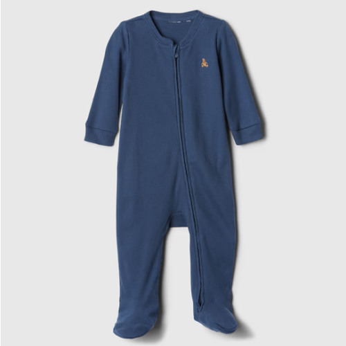 Baby Ribbed Two-Way Zip One-Piece
Night blue