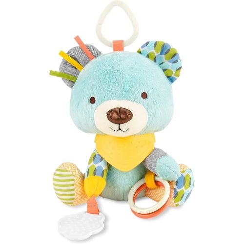 Skip Hop Bandana Buddies Baby Activity and Teething Toy with Multi-Sensory Rattle and Textures, Bear