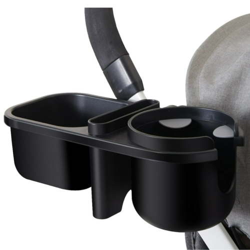 Sunveno 3-in-1 Universal Cup Holder with Phone/Snack Holder, Black, 1 Piece