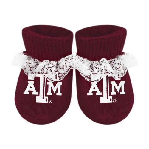 Texas A&M Aggies Lace Booties | College Baby