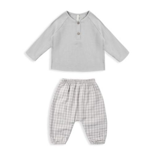 Unisex Peter Woven Cotton Cloud Top & Pants Set - Baby