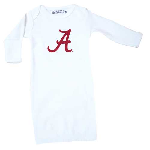 Future Tailgater Alabama Crimson Tide LOGO Newborn Baby Layette Gown