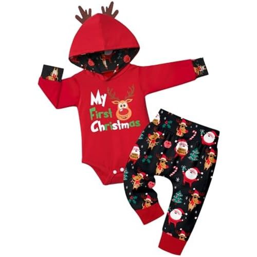 Fommy Newborn Baby Boy Clothes Plaid Letter Print Long Sleeve Hoodies + Long Pants 2PCS Fall Winter Outfits Set