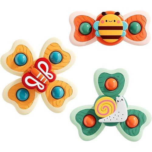 ALASOU Suction Cup Spinner Airplane Travel Toys for 1 Year Old Boy Girl
