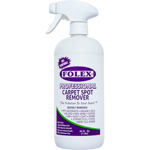 FOLEX Professional Carpet Cleaner Spray, Spot Cleaner for Carpet and Upholstery, Pet Spot Remover, 34OZ