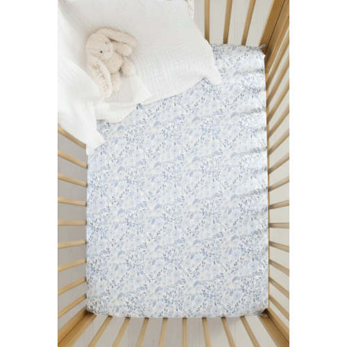 Botanical Blue Crib Sheet