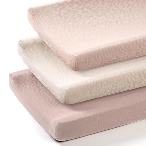 lulumoon Muslin Changing Pad Cover: 32x16 Fit Standard Rectangle Pad