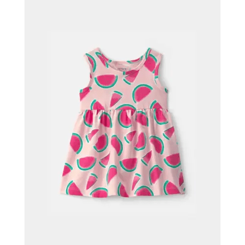Baby Girl Watermelon Sleeveless Dress - Pink | Carter's