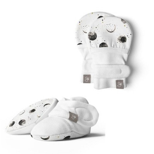 Goumi Stay On Baby Mitts & Boots Set, Color: Many moons, Size: 0-3m