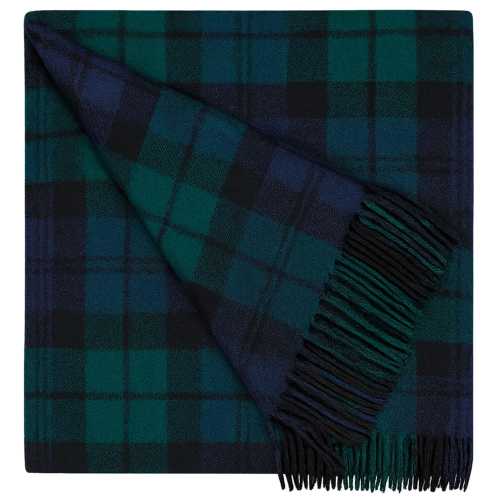 Black Watch Tartan Wool Blanket: Scottish Heritage Throw