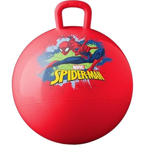 Hedstrom Hopper Ball, Jumping Ball for Kids, inflates up to 15", Marvel Spiderman Red