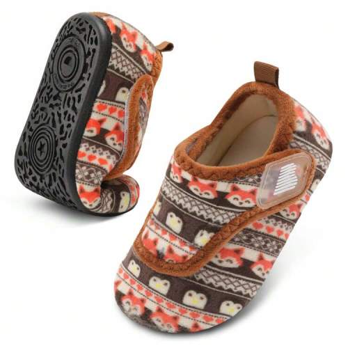 Children's Warm Lightweight Plush Wide-Fit House Slippers, Unisex, Comfortable Rubber Soft Sole, Suitable For Indoor/Outdoor Wear In Autumn/Winter | SHEIN USA