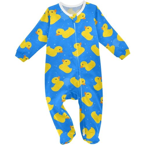 Dogs Funny Pets Baby One-Piece Footies Long Sleeve Rompers Pajamas Zip Front Pjs for Boys Girls kids 3M