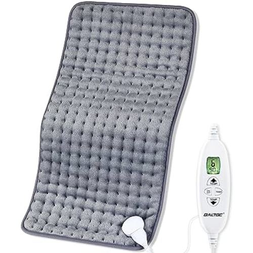 Electric Heating Pad, 2025 Upgraded Dual Mode Controller (Manual and auto Off Mode),Multiple Safety protections, Comfortable Soft, Machine Washable（12"x 24" Grey）