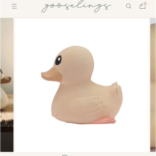 Mini Rubber Gooseling Bath Toy - Sand