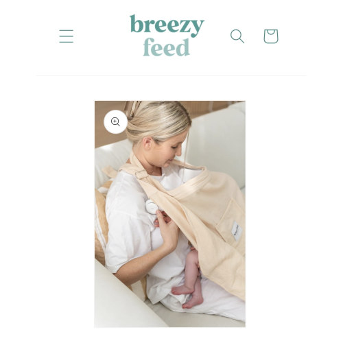 BreezyFeed Cooling Nursing Cover with Fan for Breastfeeding Mums