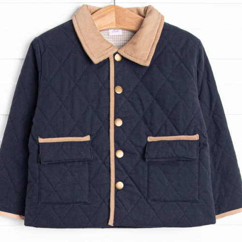 corduroy quilted coat