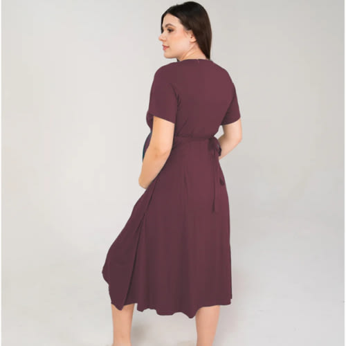 Cassidy Labor & Postpartum Gown Plum – Lila