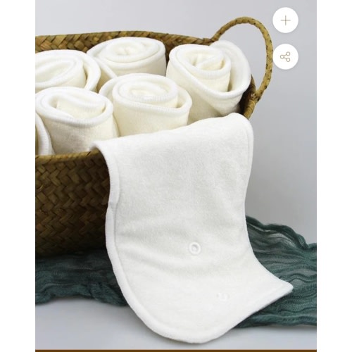 5-Layer Bamboo Cloth Diaper Insert with Snaps - No Microfiber!
