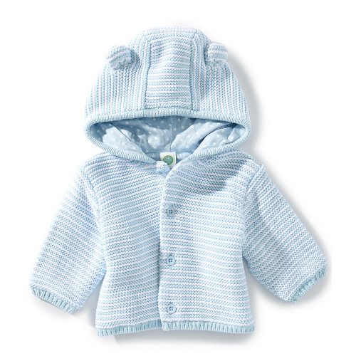 Little Me Baby Boys Cotton Texture Hooded Cardigan