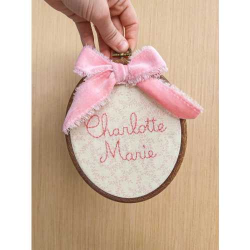 Hand Embroidered Baby Name Hoop, Personalized Nursery Decor, Hospital Photo Prop