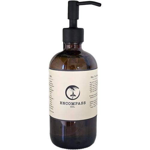 All Natural Encompass Oil, Body Oil, Hair Oil, Natural Skin Care, 16 oz (Glass Bottle)