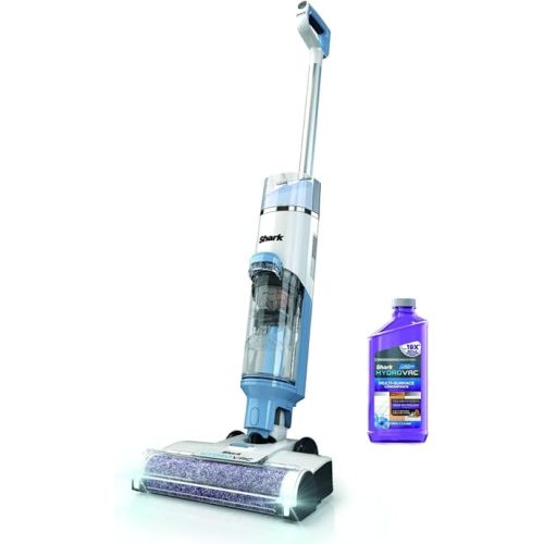 Shark WD201 HydroVac Cordless Pro XL 3-in-1 Vacuum, Mop & Self-Cleaning System with Antimicrobial Brushroll* & Solution for Multi-Surface, Hardwood, Tile, Marble & Area Rugs, Pure Water