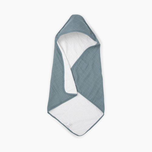 Little Unicorn Cotton Muslin & Terry Infant Hooded Towel - Sea