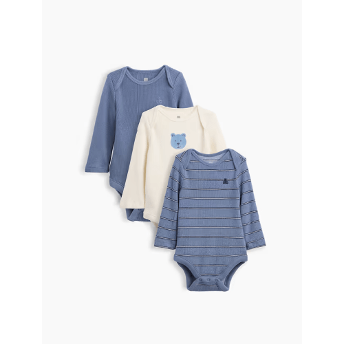 Baby Softspun Waffle Bodysuit Pack of Three