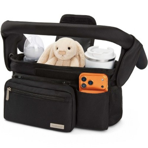 KeaBabies Stash Stroller Organizer Bag, Storage Caddy with Cup Holders, Fits Most Strollers and Wagons