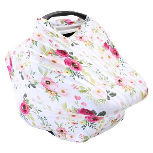 Franny's Farmhouse Floral Multi-Use Stretchy Car Seat & Nursing Cover
