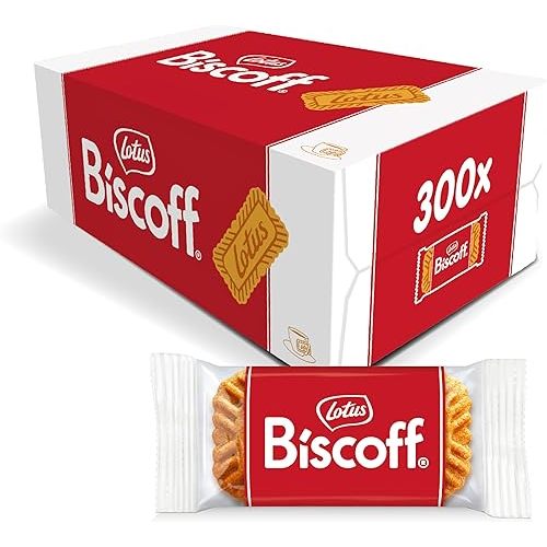 Lotus Biscoff Cookies – Caramelized Biscuit Cookies – 300 Cookies Individually Wrapped – Vegan,0.2 Ounce (Pack of 300)