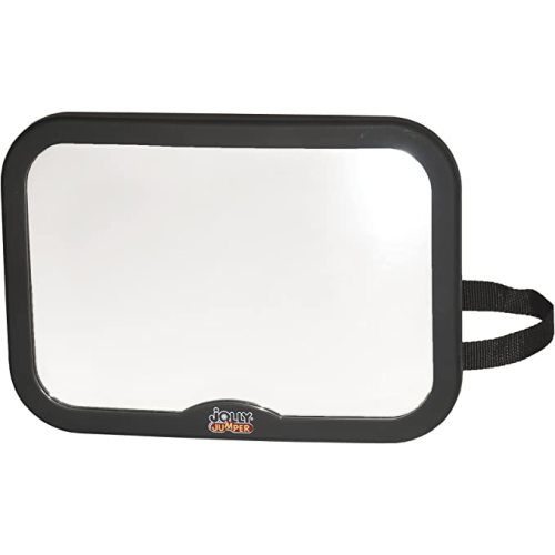 Jolly Jumper Baby Car Mirror 360° - Adjustable Wide-Angle Rear-Facing Seat Mirror with Headrest Mount & Shatter-Resistant Surface