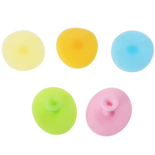 5pcs Shampoo Brush Infant Scrubber Brushes Silicone Scalp Cleaning Brush