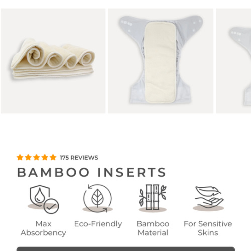 Bamboo Diaper Inserts