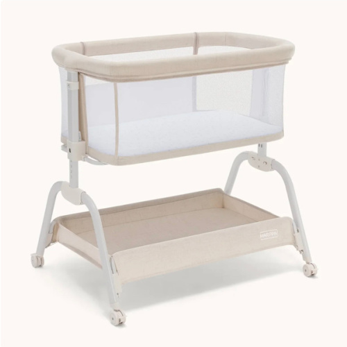 Harppa Cuddly Lite | 2-in-1 Baby Bassinet & Bedside Sleeper for Newborns with Anti-Reflux Mattress | Adjustable Height, Attaches to Bed, CPSC Certified, Tool-Free Setup & Portable Wheels | Safe Co-Sleeping, Compact Design for Small Spaces, Ideal for Newbo
