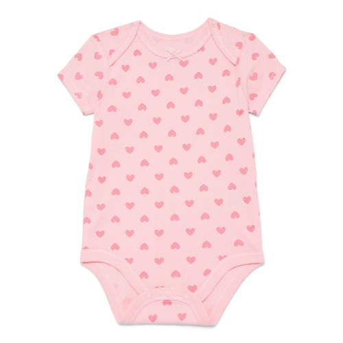 Wonder Nation Baby Girls Bodysuit with Short Sleeves, Sizes 0-24 Months